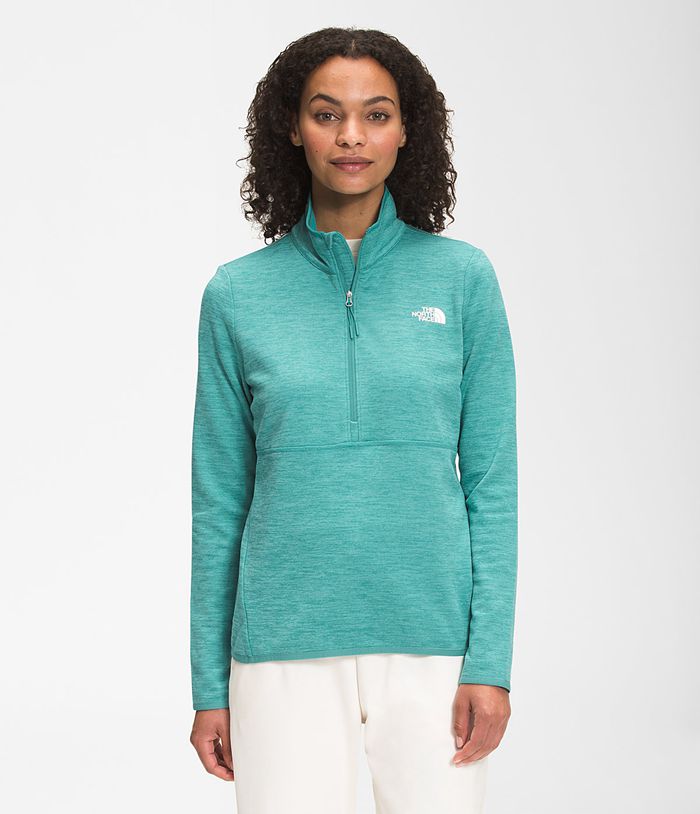 Pullover The North Face Mujer Canyonlands ¼ Zip - Colombia VWBMKS546 - Verde